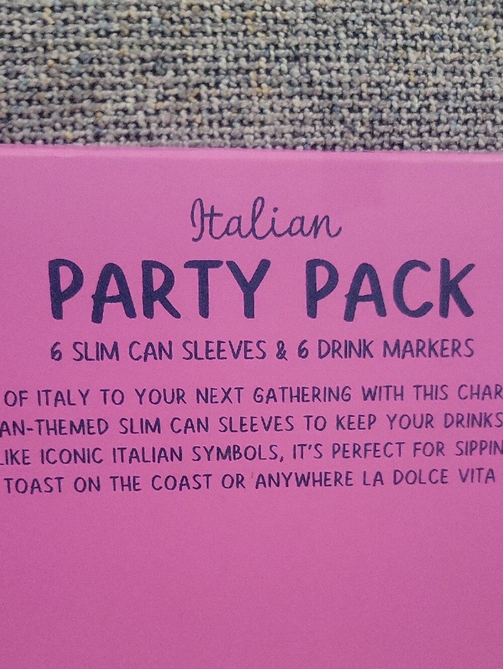 La Dolce Vita Party Pack - Can Sleeves & Drink Markers (12 pc Set) - Picture 3 of 4